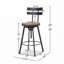 Bar Stools with Metal Legs,Back