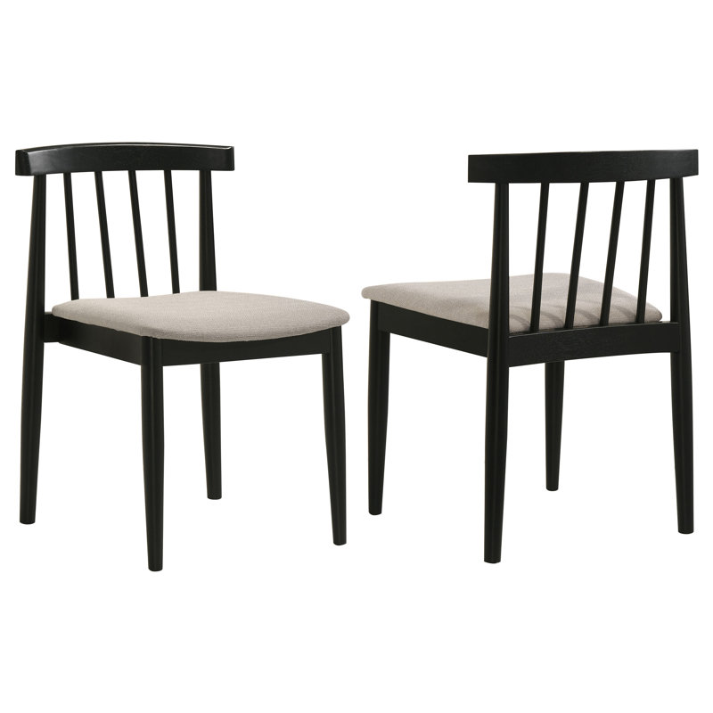 Chaise rembourrée Cullen, Noir