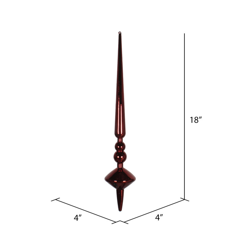 Ornement en forme de coupole 18 po 18, Bourgogne brillant
