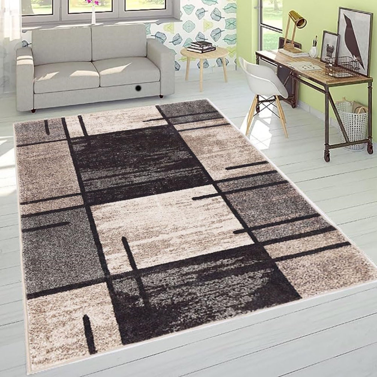 Wrought Studio Modern Geometric Brown Rugs Wayfair Canada