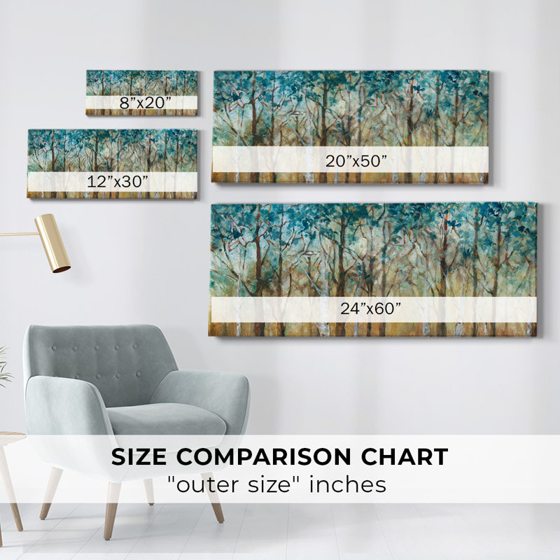 " Sunlit Birch Grove ", 24" H x 60" W x 1.5" D