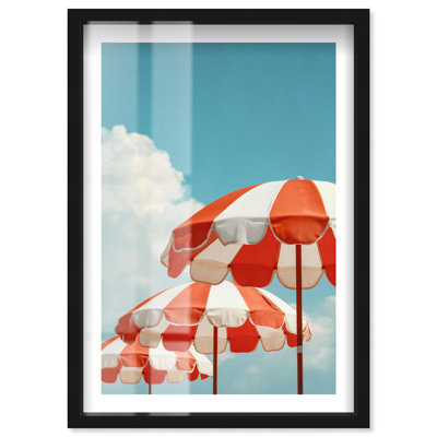 Summer Shades Shadowbox Print Coastal Glam Art par Notoriart, cadre noir, 10 x 15
