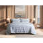 Ensemble de housse de couette en coton 3 pièces pour très grand lit, bleu