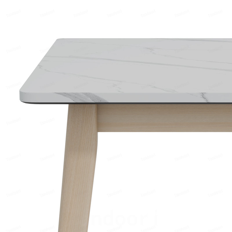Table de salle à manger Du Cap avec plateau en bois massif