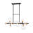 12-Light Clear Glass Linear Chandelier