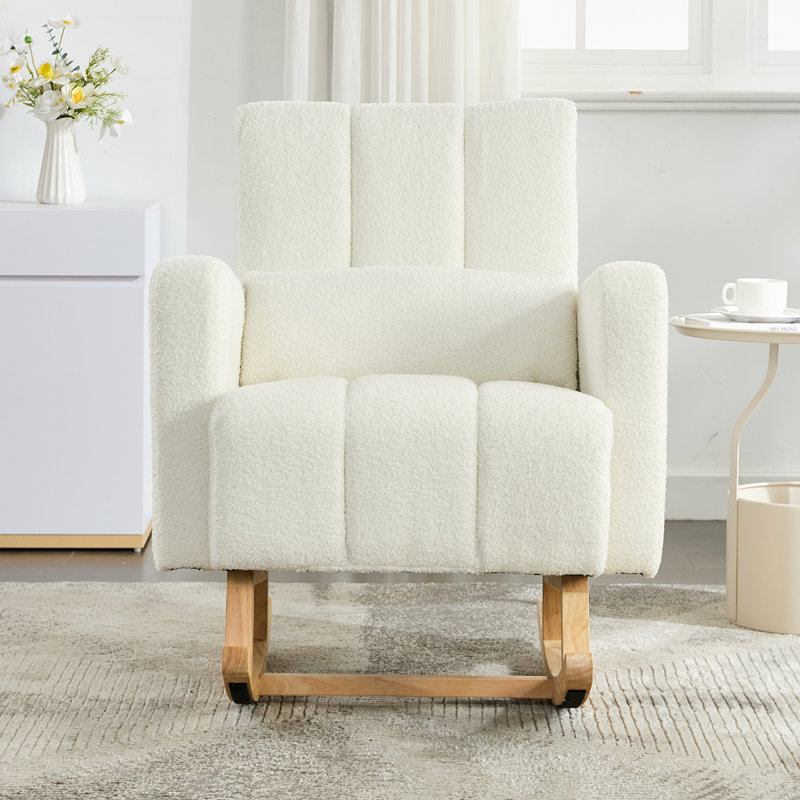 Chaise berçante décorative avec coussin, confort ultime pour votre maison, velours en peluche