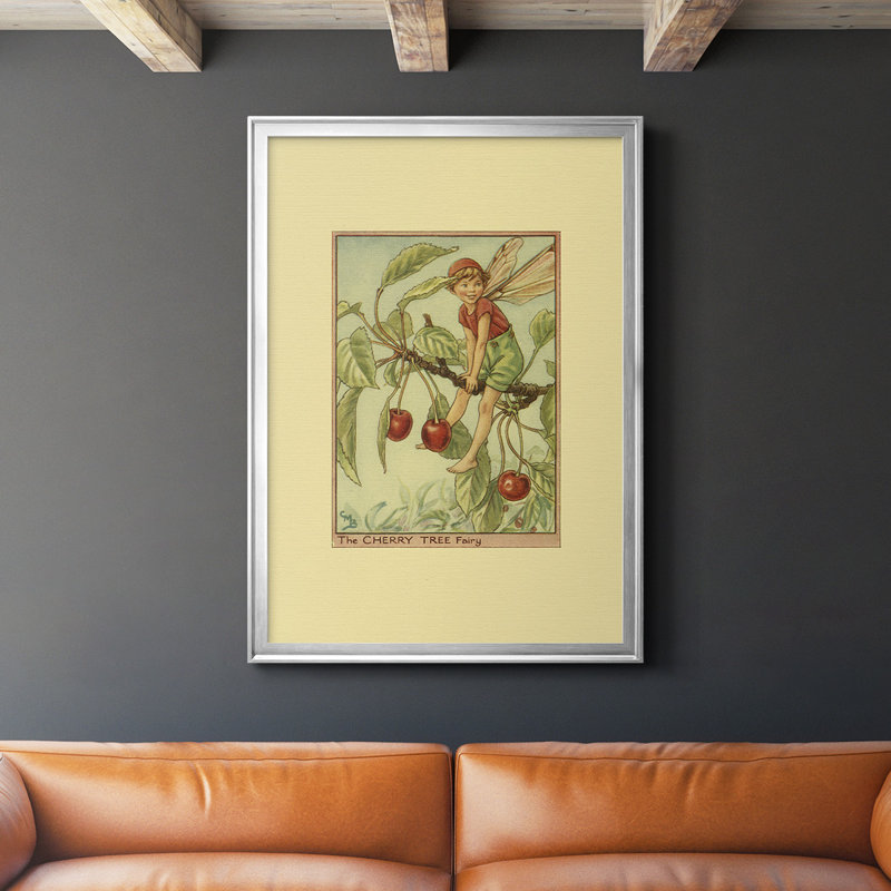 Toile encadrée de qualité supérieure The Cherry Tree Fairy, H 42,5 po x l 30,5 po, Argent