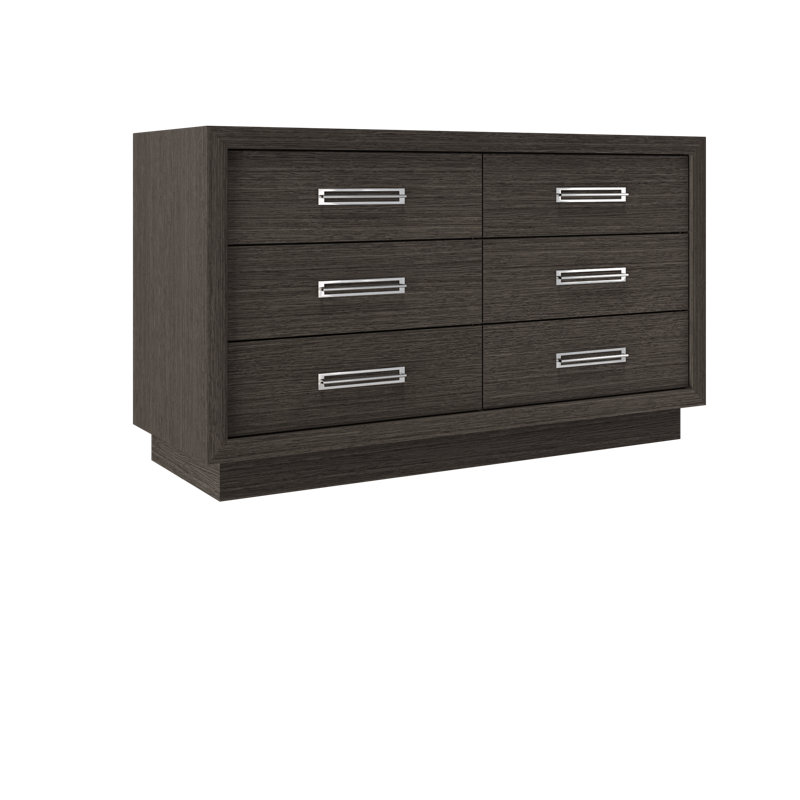 Avalon Double Drawer Bath Vanity, Gray Weathered, Polished Chrome, 60"