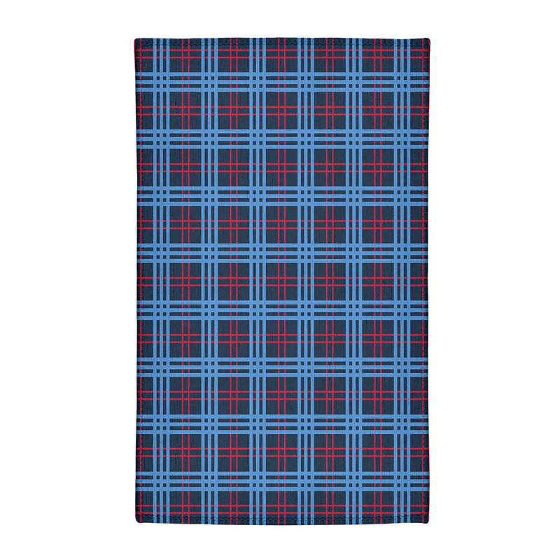 Tapis à carreaux bleu, Rectangle 3 pi x 5 pi