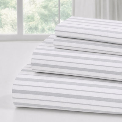Ensemble de draps 4 pièces en microfibre ultra douce Modern Threads avec poches profondes, couleurs unies et imprimés