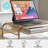 Martha Stewart Thomas Mesh Metal Desktop Monitor Riser Stand With Drawer And Storage
