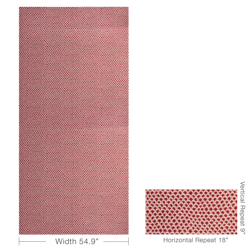 Louverne Pave II Performance Fabric, Red