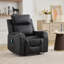 Byron 86 cm Wide Faux Leather Lift Assist Recliner with Massager and Heated Cushion-110222682