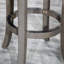 Tabouret 30 ", patiné, assise en tissu-697749338