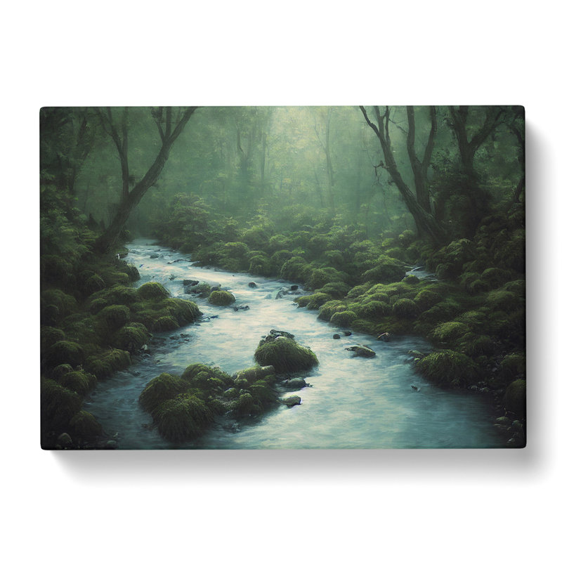 Amazing Forest Stream - Wrapped Canvas, 35cm H x 50cm W x 3cm D
