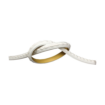 1 in x 5/8 in x 96 in Ribbon Rope Flexible Polyurethane Panel Moulding Pro Pack 40 LF