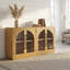 Large Storage Sideboard With Glass Doors And Unique Arched Design For Dining Room-580350868