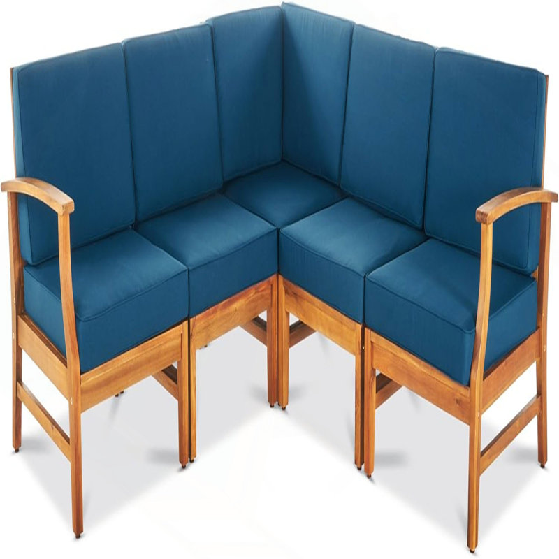 Ensemble de canapés 5 pièces Perla, Blue