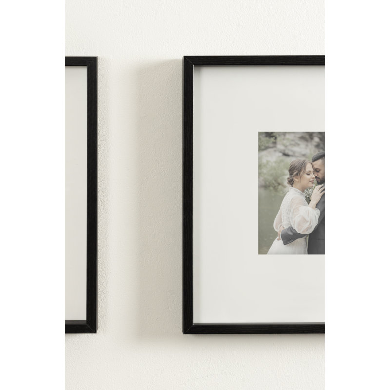 Ensemble de cadres photo trois pièces Bouie, Noir, 16" x 16"
