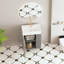 Meuble-lavabo mural avec lavabo en céramique, porte à fermeture en douceur, tablette de rangement flottante à droite, assemblage requis