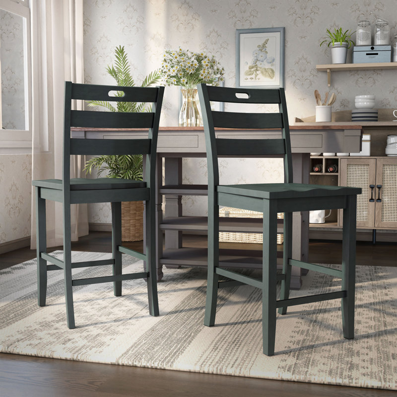 Counter Height Bar Stool, Antique Gray