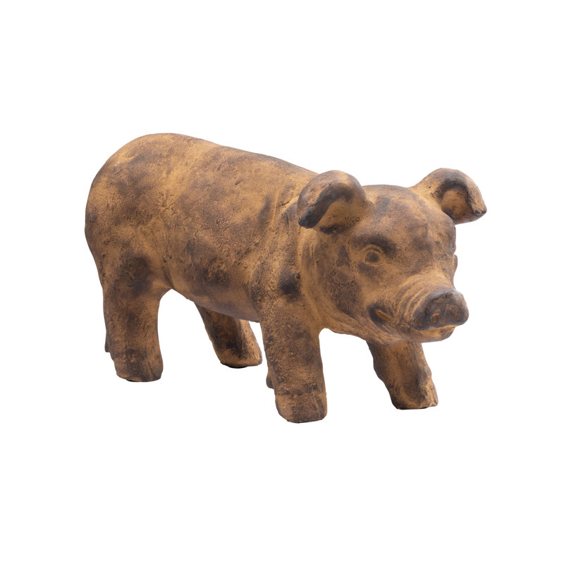 Sculpture de pétunia cochon brun