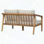 Causeuse d'extérieur en bois d'acacia avec coussins