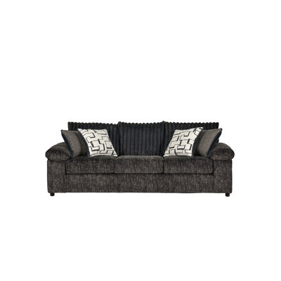 Hughes Furniture 19950S Sofa - Galactic Charcoal/Charcoal