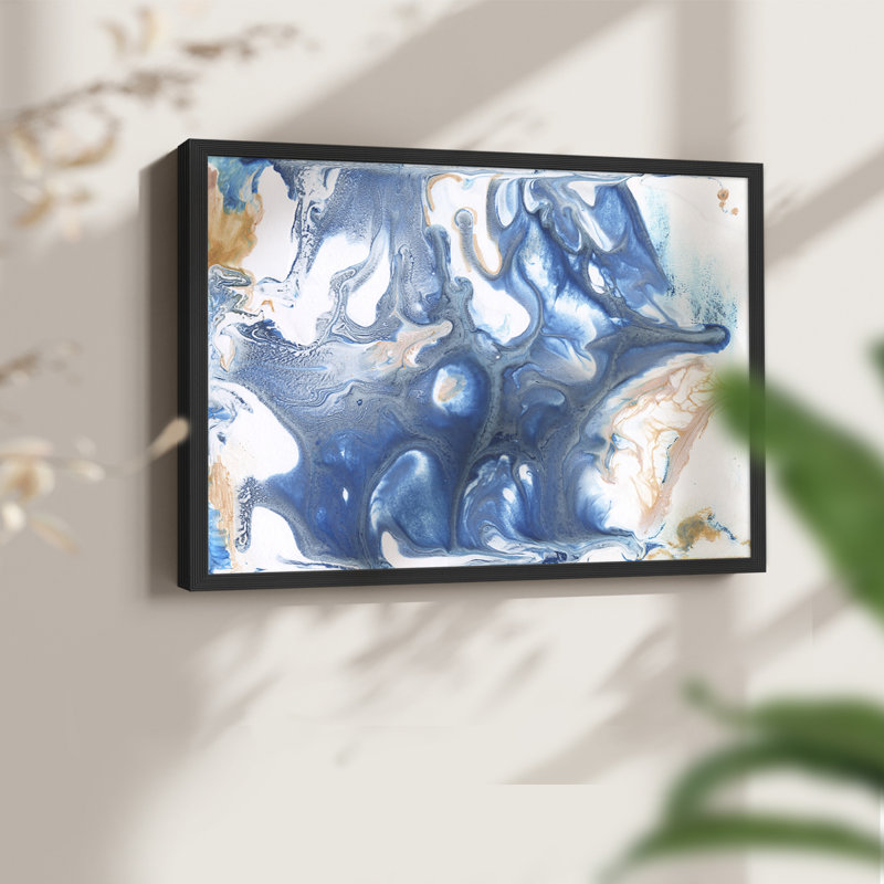 «Dancing Blue II», reproduction encadrée, Noir, noir, noir, noir, H 16 po x l 20 po
