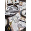 Leather Round Tray with Zebra Inlay - Springbok Horn Handles