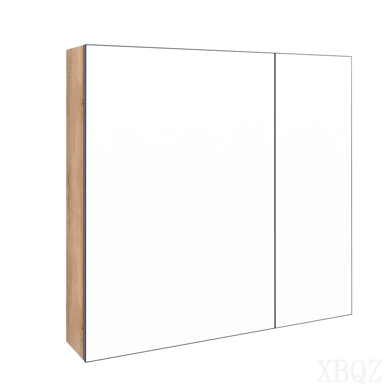 29.63'' Bathroom Mirror Cabinet With Storage,Wall Mounted Medicine Cabinet With Mirror Door,Adjustable Glass Shelves,Plywood
