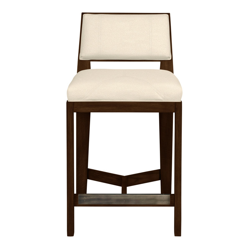 Scoville By Thom Filicia Upholstered Counter Stool with Solid Wood Frame, Navajo, Kimoni naturel