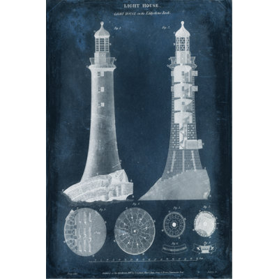 'Lighthouse Blueprint' - Graphic Art Print
