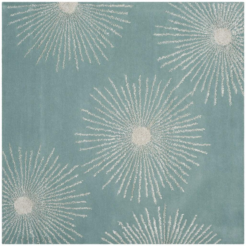 Amier Hand Tufted Wool And Viscose Abstract Rug, Runner 2'6" x 8'