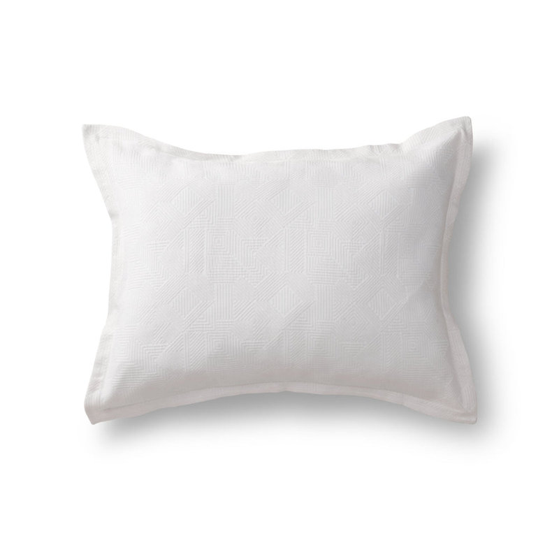 The Met X Ann Gish Sashiko Duvet Cover Set, Bone/Bone, Queen Duvet Cover + 2 Standard Shams