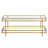 Robillard 45" Glass And Steel Coffee Table With Shelf-570925929