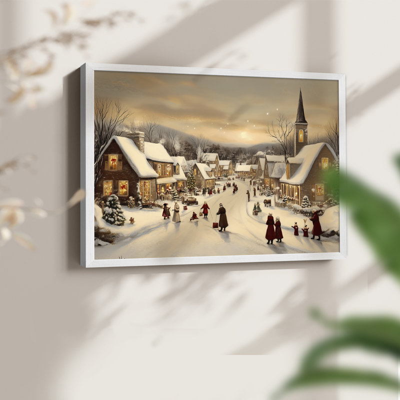 Chirstmas Art-CMLV -Framed Print - Restickable, H 22 po x l 28 po, Blanc