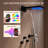 22" Wall-Mount LED Bluetooth Music Thermostatic Rainfall Complete Shower System with Rough in-Valve-106227111