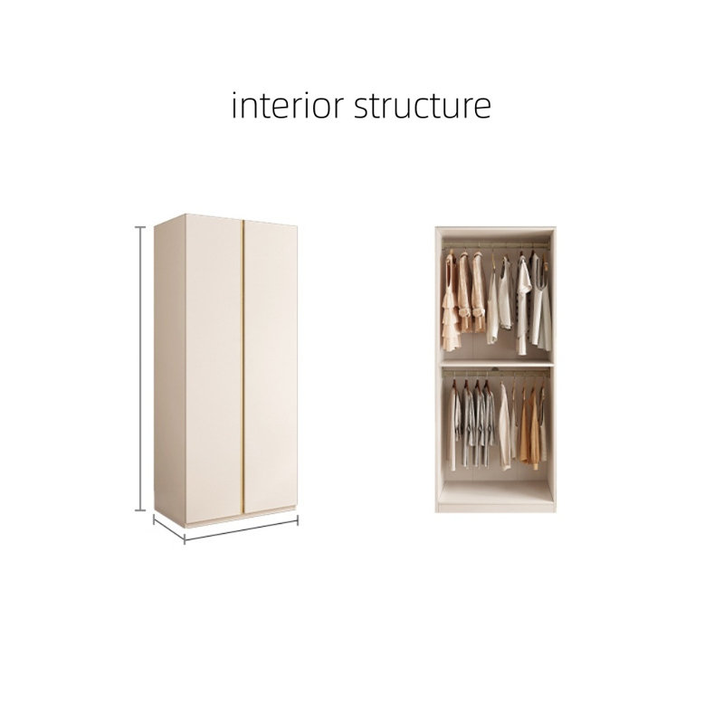 Simple Solid Color Wardrobe, 79" H x 32" W x 24" D