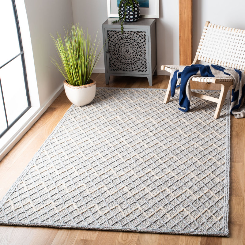 Giroux Hand Tufted Performance Geometric Rug, Rectangle 9' x 12'