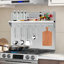 Dosseret de cuisine en acier inoxydable 24 po x 30 po avec support à épices et crochets Utensuk