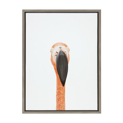 «Flamingo Portrait» par Amy Peterson, reproduction d'art sur toile encadrée