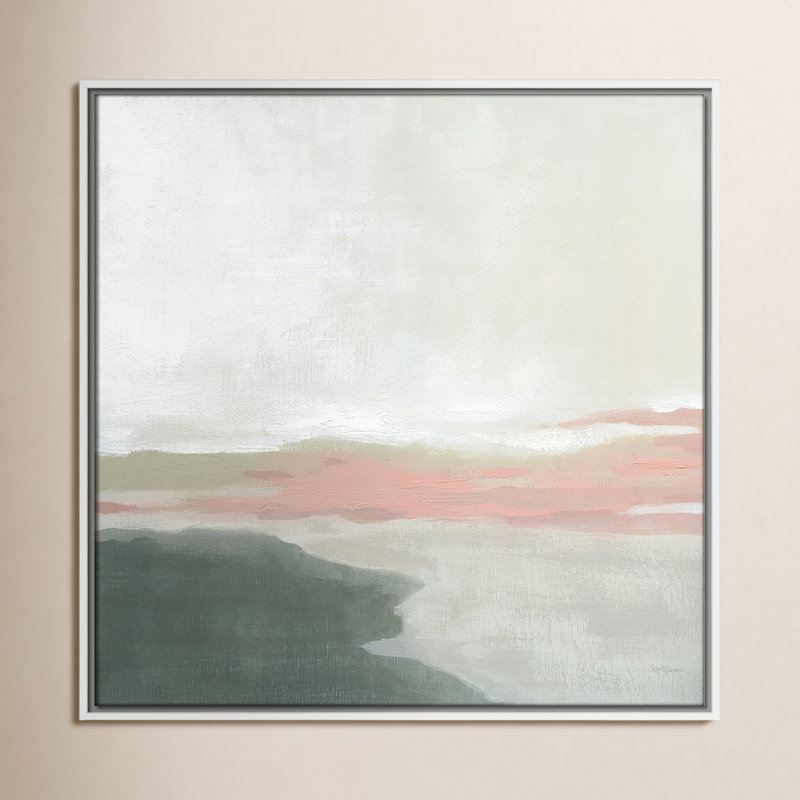 «Carley Still Lake» par Carol Robinson - reproduction de cadre flottant sur toile, H 17,5 po x l 17,5 po x P 2 po, Blanc