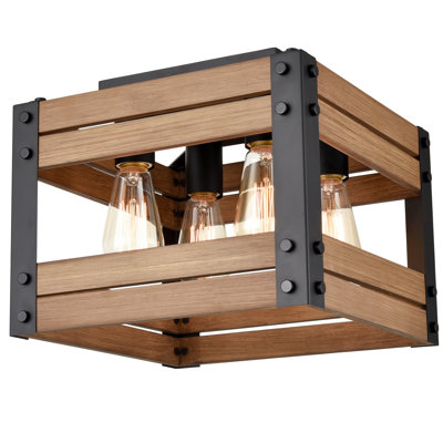 Solid Wood Flush Mount