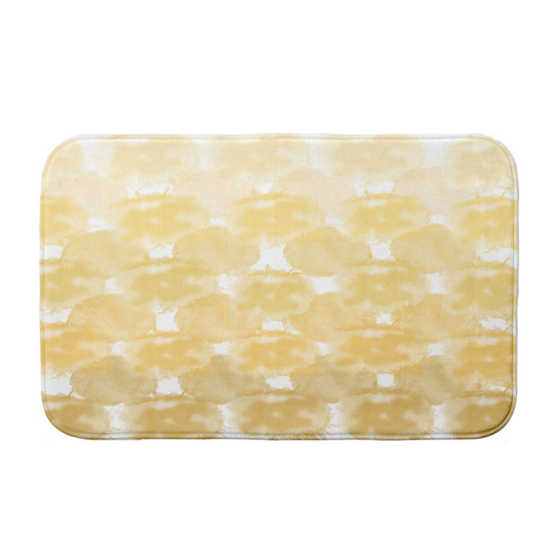 Tapis pour salle de bain Hephzibah, H 18 po x L 30 po, Jaune