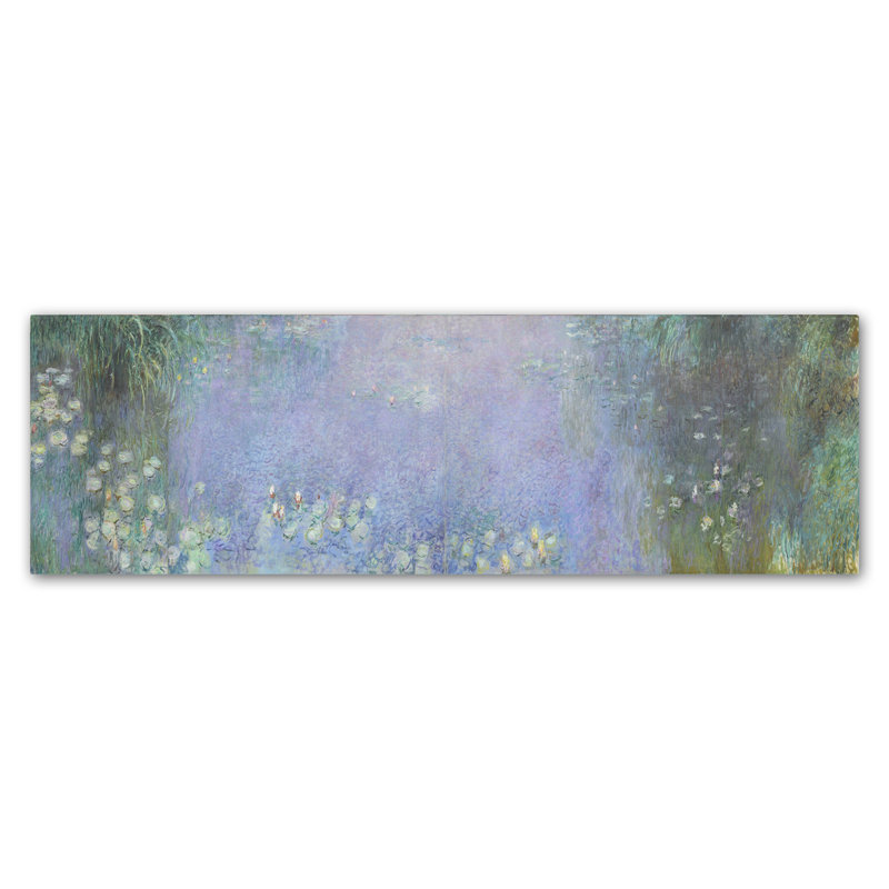 "the water lillies matinée-" , impression sur toile tendue, H 8 po x l 24 po