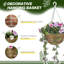 HOMCOM 2 Set Artificial Hanging Baskets with Silk Azalea Flowers Pink White