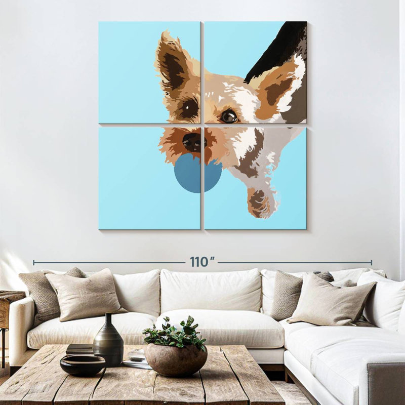Brampt Rex On Light Blue, 74'' H x 74'' W