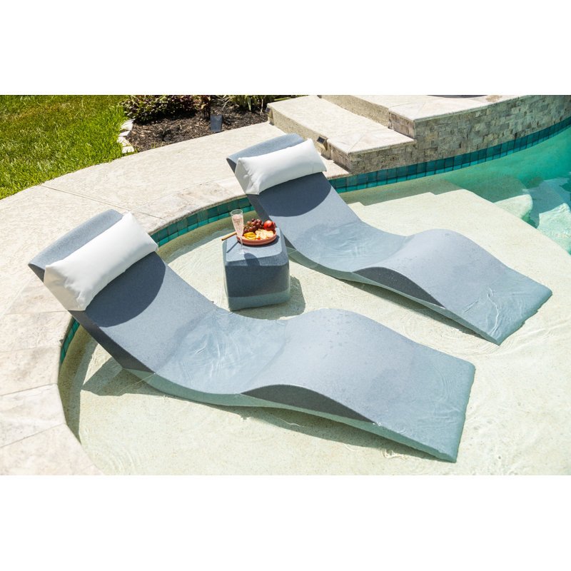 Caomhan Rectangular Outdoor Side Table, 13Cm W x 12Cm L x 14Cm H, Grey Granite