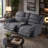 Upholstered Power Reclining Loveseat With Storage Console, USB Ports-1477616142